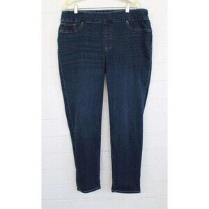 Chico's 2.5 R 14 Dark Wash Pull-on Slim Ankle Stretch Jeggings Jeans